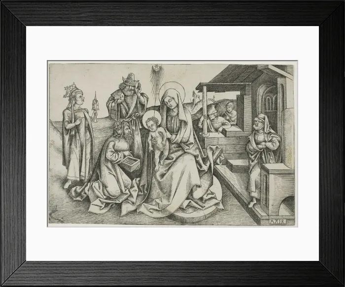 Framed Print : Adoration of the Magi, 1499. Creator: Mair von Landshut Framed Print : Adoration of the Magi, 1499. Creator: Mair von Landshut