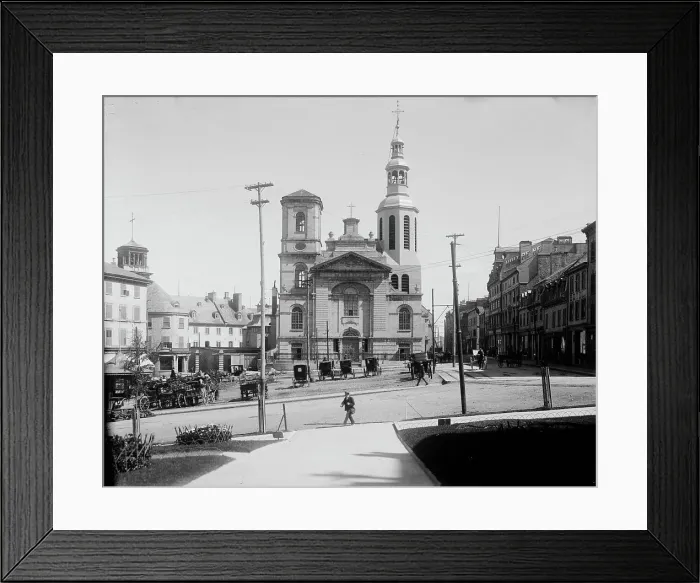Framed Print : The Basilica, Quebec, between 1890 and 1901. Creator: Unknown Framed Print : The Basilica, Quebec, between 1890 and 1901. Creator: Unknown