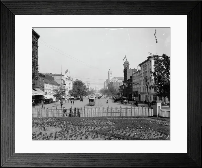 Framed Print : Pennsylvania Ave. from Treasury, Washington, D.C. 1897. Creator: William H. Jackson Framed Print : Pennsylvania Ave. from Treasury, Washington, D.C. 1897. Creator: William H. Jackson