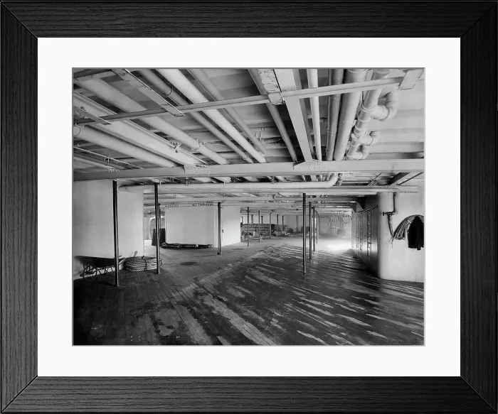 Framed Print : Main deck, Str. City of Cleveland, [Detroit & Cleveland Navigation Co.], (1908?). Creator: Unknown. Main deck, Str. City of Cleveland, [Detroit & Cleveland Navigation Co.], (1908?). Creator: Unknown