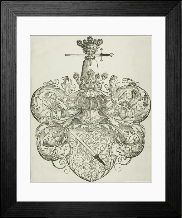 Framed Print : The Arms of the Family Kress von Kressenstein, after 1530. Creator: Unknown Framed Print : The Arms of the Family Kress von Kressenstein, after 1530. Creator: Unknown