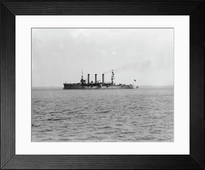 Framed Print : U.S.S. Brooklyn, between 1896 and 1897. Creator: William H. Jackson Framed Print : U.S.S. Brooklyn, between 1896 and 1897. Creator: William H. Jackson