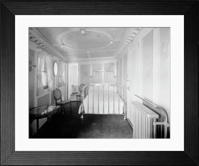 Framed Print : A State room, Str. City of Cleveland, [Detroit & Cleveland Navigation Co.], (1908?). Creator: Unknown. A State room, Str. City of Cleveland, [Detroit & Cleveland Navigation Co.], (1908?). Creator: Unknown