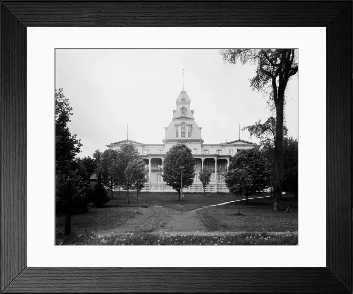 Framed Print : Athenaeum Hotel, Chautauqua, between 1880 and 1897. Creator: William H. Jackson Framed Print : Athenaeum Hotel, Chautauqua, between 1880 and 1897. Creator: William H. Jackson