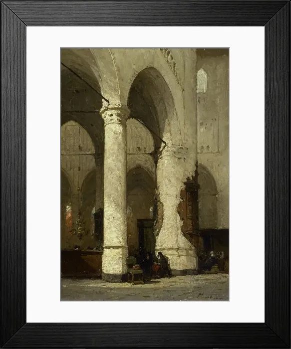 Framed Print : Interior of the Hooglandse Church, Leiden, c.1840-c.1891. Creator: Johannes Bosboom Framed Print : Interior of the Hooglandse Church, Leiden, c.1840-c.1891. Creator: Johannes Bosboom