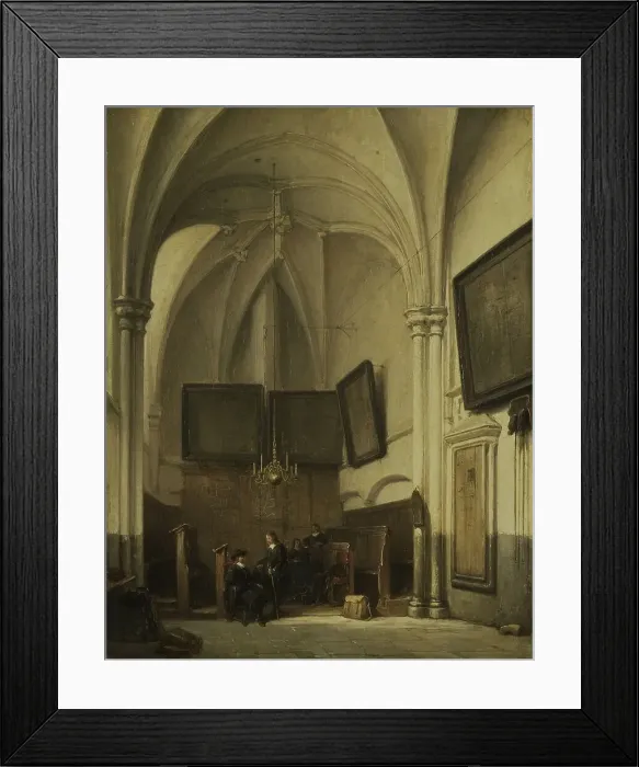 Framed Print : Vestry of the Church of St Stephen in Nijmegen, 1850-1891. Creator: Johannes Bosboom