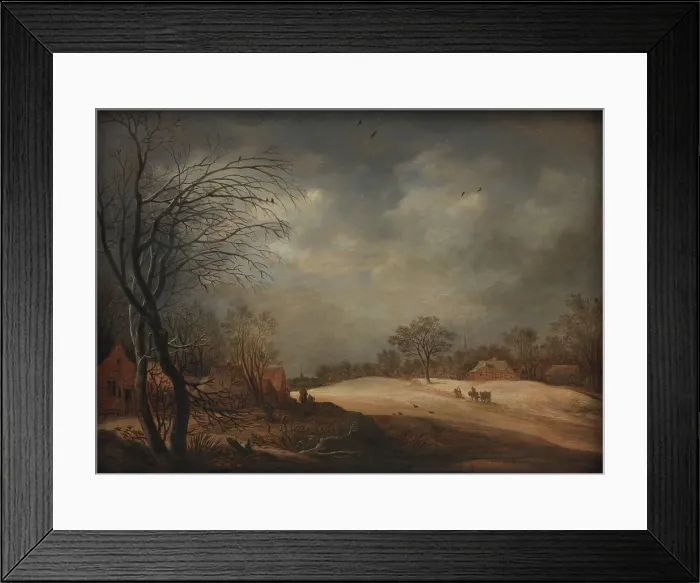 Framed Print : Winter Landscape, 1648-1651. Creator: Frans de Momper Framed Print : Winter Landscape, 1648-1651. Creator: Frans de Momper