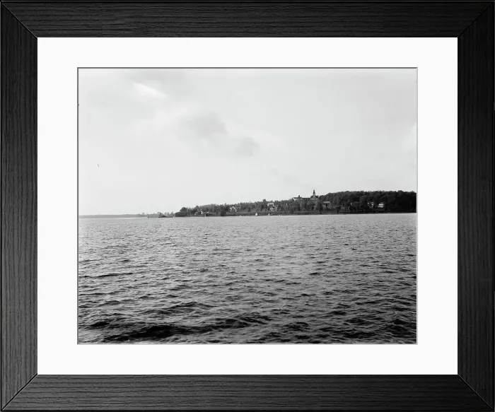 Framed Print : Chautauqua Lake and point, between 1880 and 1897. Creator: William H. Jackson Framed Print : Chautauqua Lake and point, between 1880 and 1897. Creator: William H. Jackson
