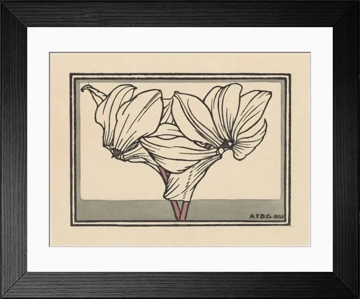 Framed Print : Cyclamen, 1920. Creator: Julie de Graag Framed Print : Cyclamen, 1920. Creator: Julie de Graag