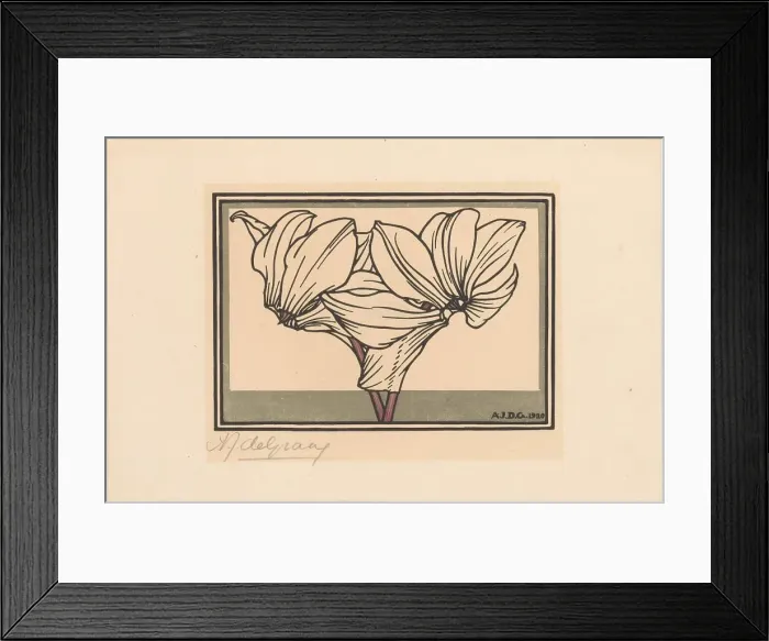 Framed Print : Cyclamen, 1920. Creator: Julie de Graag Framed Print : Cyclamen, 1920. Creator: Julie de Graag