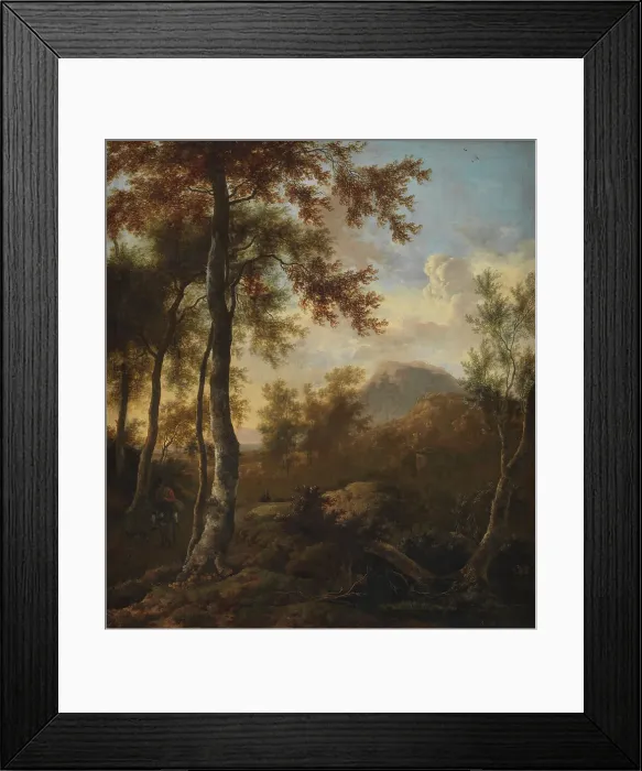 Framed Print : Mountain Landscape, 1648-1744. Creators: Frederik de Moucheron, Isaac de Moucheron Framed Print : Mountain Landscape, 1648-1744. Creators: Frederik de Moucheron, Isaac de Moucheron