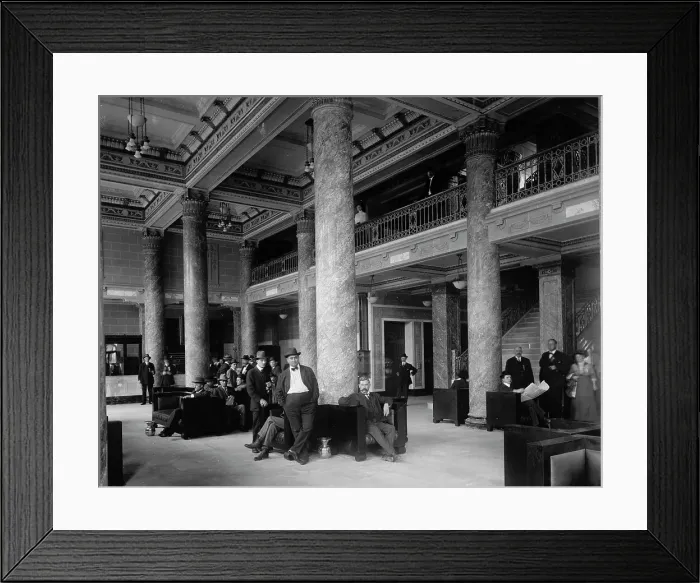 Framed Print : The Lobby, Murphy's Hotel, Richmond, Va. c.between 1910 and 1920. Creator: Unknown Framed Print : The Lobby, Murphy's Hotel, Richmond, Va. c.between 1910 and 1920. Creator: Unknown