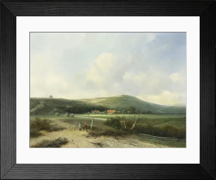 Framed Print : View in the Dunes, 1855. Creator: Johannes Franciscus Hoppenbrouwers Framed Print : View in the Dunes, 1855. Creator: Johannes Franciscus Hoppenbrouwers