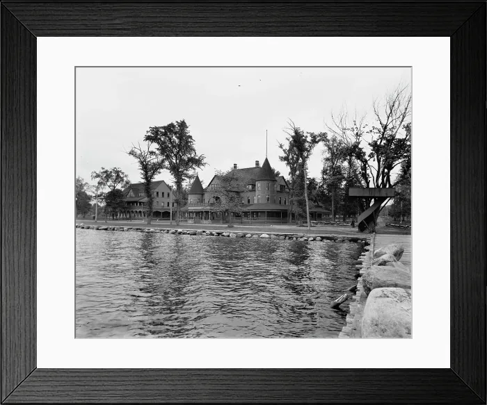 Framed Print : Greenhurst, Lake Chautauqua, between 1880 and 1897. Creator: William H. Jackson Framed Print : Greenhurst, Lake Chautauqua, between 1880 and 1897. Creator: William H. Jackson