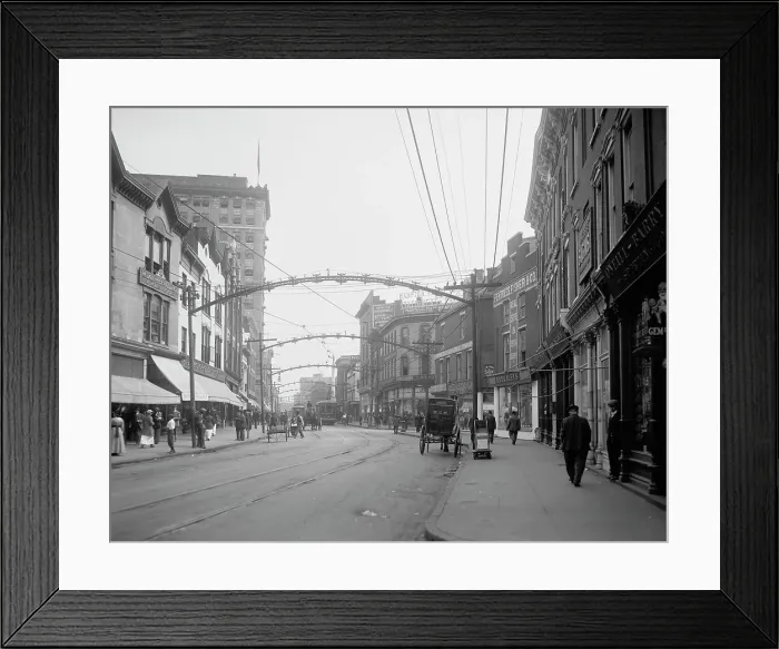Framed Print : Main Street, Norfolk, Va. c.between 1910 and 1920. Creator: Unknown Framed Print : Main Street, Norfolk, Va. c.between 1910 and 1920. Creator: Unknown
