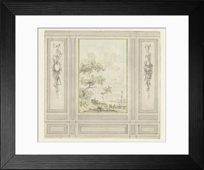 Framed Print : Room wall design, c.1752-c.1819. Creator: Juriaan Andriessen Framed Print : Room wall design, c.1752-c.1819. Creator: Juriaan Andriessen