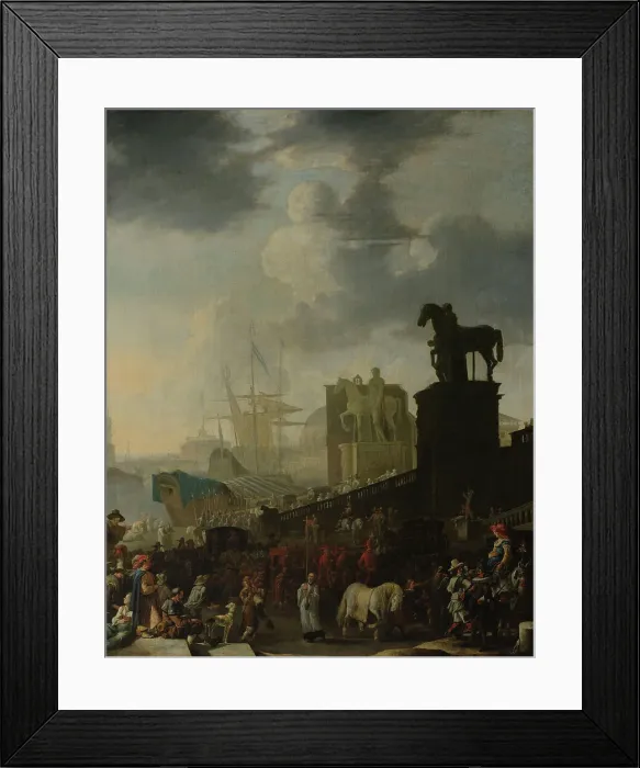 Framed Print : The Climbing of the Capitol with the Grey Horse of the Newly Elected Pope, 1650-1674. Creator: Johannes Lingelbach Framed Print : The Climbing of the Capitol with the Grey Horse of the Newly Elected Pope, 1650-1674. Creator: Johannes Lingelbach