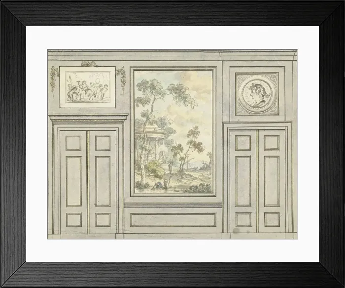 Framed Print : Room wall design, c.1752-c.1819. Creator: Juriaan Andriessen Framed Print : Room wall design, c.1752-c.1819. Creator: Juriaan Andriessen