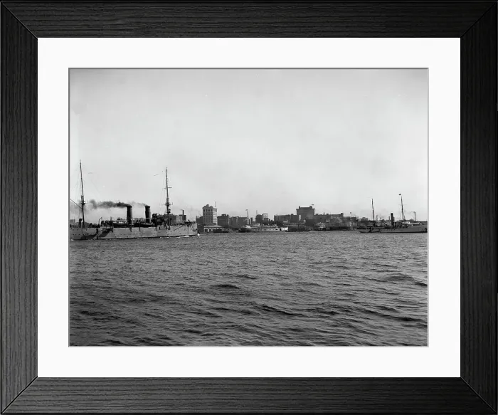 Framed Print : The Harbor, Norfolk, Va. c.between 1910 and 1920. Creator: Unknown Framed Print : The Harbor, Norfolk, Va. c.between 1910 and 1920. Creator: Unknown