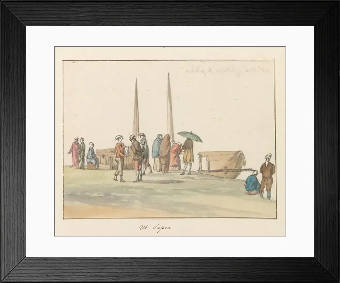 Framed Print : Traditional costumes of the island of Gozo, 1778. Creator: Louis Ducros Framed Print : Traditional costumes of the island of Gozo, 1778. Creator: Louis Ducros