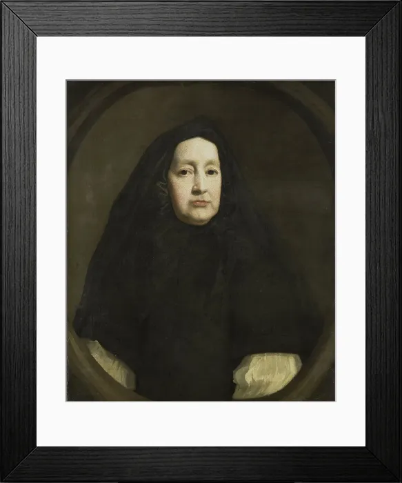 Framed Print : Portrait of Katharine Elliot (died 1688), Dresser of Duchess Anne of York and First Woman of the Bed Creator: Unknown