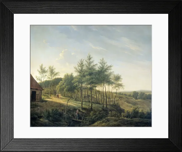 Framed Print : Hilly Landscape, 1814. Creator: Gerrit Jan Michaelis Framed Print : Hilly Landscape, 1814. Creator: Gerrit Jan Michaelis