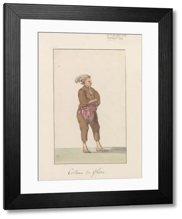 Framed Print : Traditional costumes of the island of Gozo, 1778. Creator: Louis Ducros Framed Print : Traditional costumes of the island of Gozo, 1778. Creator: Louis Ducros