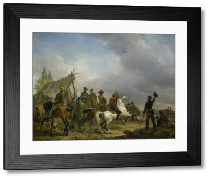 Framed Print : The Horse Race, 1829. Creator: Josephus Jodocus Moerenhout Framed Print : The Horse Race, 1829. Creator: Josephus Jodocus Moerenhout