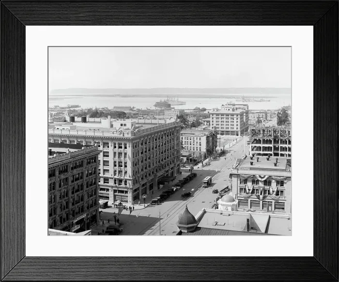 Framed Print : San Diego, Calif. and bay from U.S. Grant Hotel, c.between 1910 and 1920. Creator: Unknown Framed Print : San Diego, Calif. and bay from U.S. Grant Hotel, c.between 1910 and 1920. Creator: Unknown