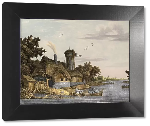 Mill along a River, 1770-1814. Creator: Jonas Zeuner
