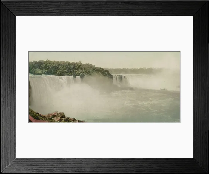 Framed Print : Niagara, American and Horseshoe Falls, ca 1900. Creator: Unknown Framed Print : Niagara, American and Horseshoe Falls, ca 1900. Creator: Unknown