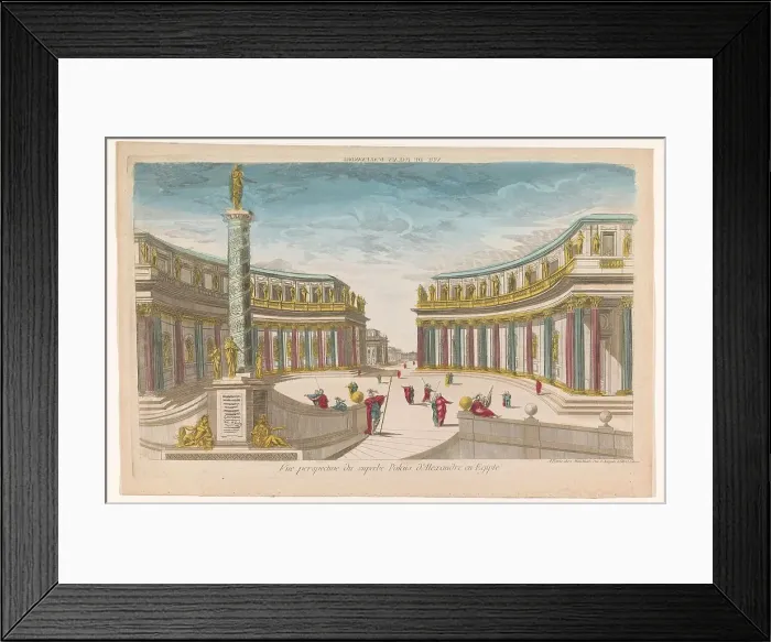 Framed Print : View of a Palace at Alexandria, 1762. Creator: L.Mt. Vanier Framed Print : View of a Palace at Alexandria, 1762. Creator: L.Mt. Vanier