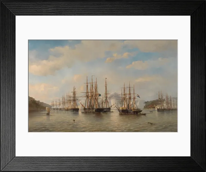 Framed Print : Dutch, English, French and American Squadrons in Japanese Waters during the Expedition led by the Fr Creator: Jacoba van Heemskerck van Beest Framed Print : Dutch, English, French and American Squadrons in Japanese Waters during the Expedition led by the Fr Creator: Jacoba van Heemskerck van Beest