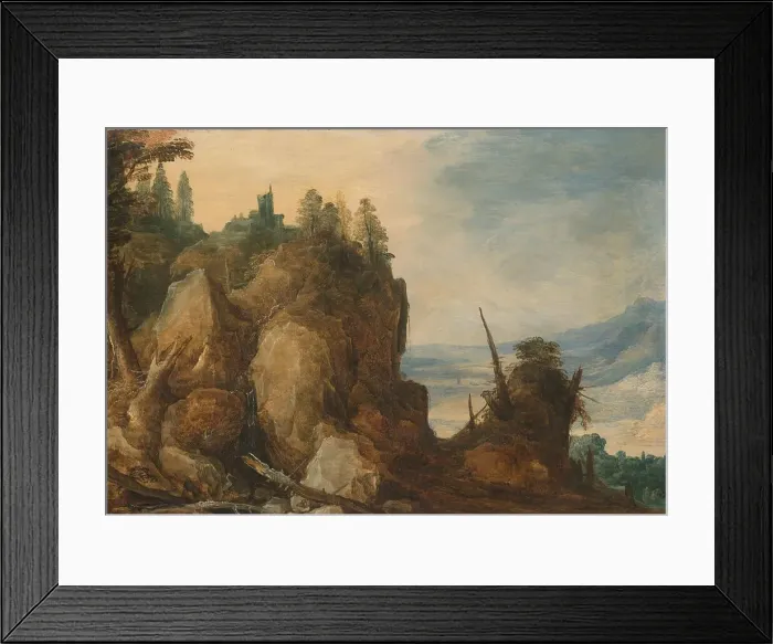 Framed Print : Mountain view, 1590-1635. Creator: Joos de Momper, the younger