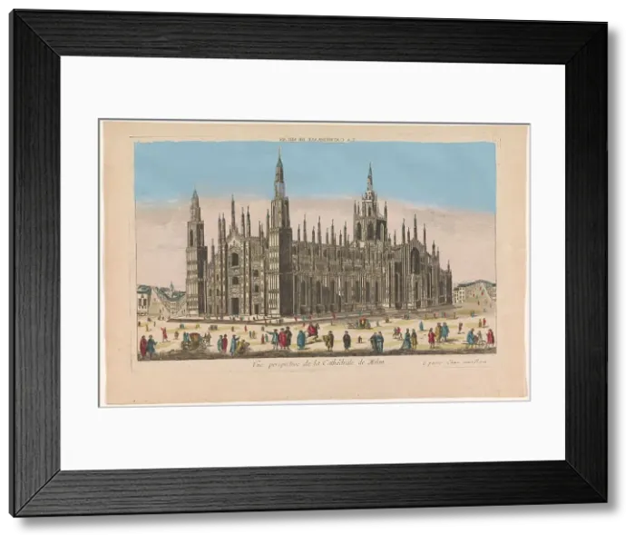 Framed Print : View of the Duomo in Milan, 1759-c.1796. Creator: Unknown Framed Print : View of the Duomo in Milan, 1759-c.1796. Creator: Unknown