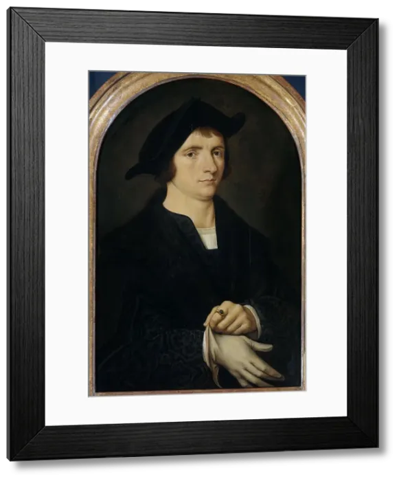 Framed Print : Portrait of Joris Vezeleer, after c.1518. Creator: Unknown Framed Print : Portrait of Joris Vezeleer, after c.1518. Creator: Unknown