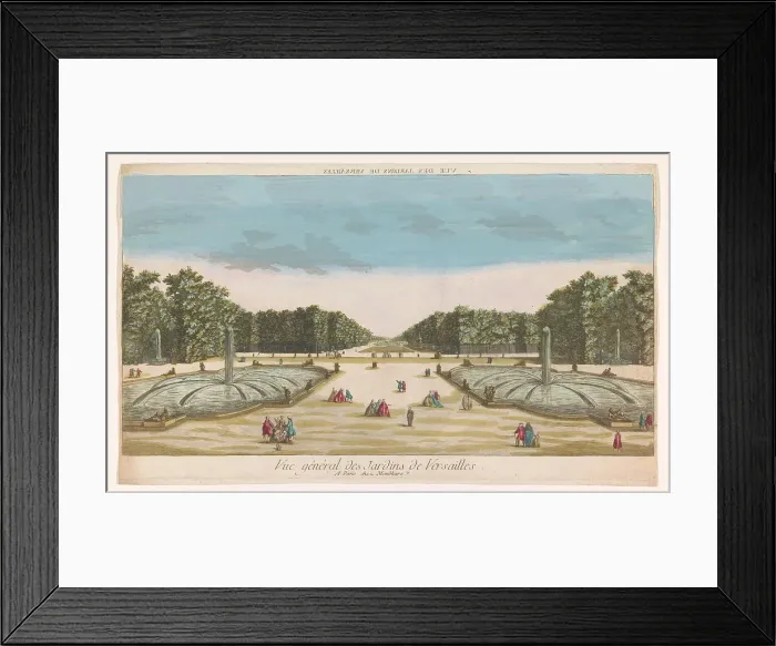 Framed Print : View of the Garden of Versailles, 1759-c.1796. Creator: Unknown Framed Print : View of the Garden of Versailles, 1759-c.1796. Creator: Unknown
