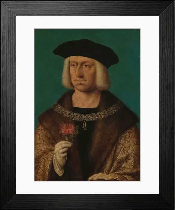 Framed Print : Portrait of Maximilian I (1459-1519), c.1530. Creator: Workshop of Joos van Cleve Framed Print : Portrait of Maximilian I (1459-1519), c.1530. Creator: Workshop of Joos van Cleve