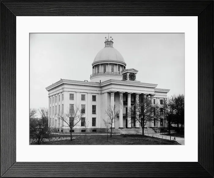 Framed Print : State capitol at Montgomery, Ala. where J. Davis took oath as president of confederacy, ca 1904. Creator: Unknown Framed Print : State capitol at Montgomery, Ala. where J. Davis took oath as president of confederacy, ca 1904. Creator: Unknown
