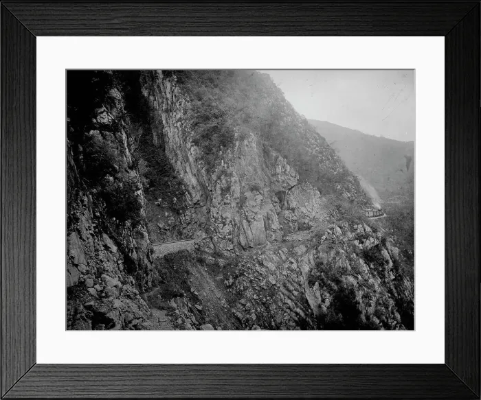 Framed Print : Up Temasopa [sic] Canon between the tunnels, between 1880 and 1897. Creator: William H. Jackson