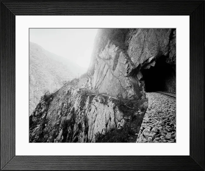 Framed Print : Tunnel No. 4, Temasopo [sic] Canyon, Mexico, between 1880 and 1897. Creator: William H. Jackson
