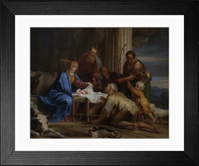 Framed Print : The Adoration of the Shepherds, 1650-1659. Creator: Jan Boeckhorst Framed Print : The Adoration of the Shepherds, 1650-1659. Creator: Jan Boeckhorst