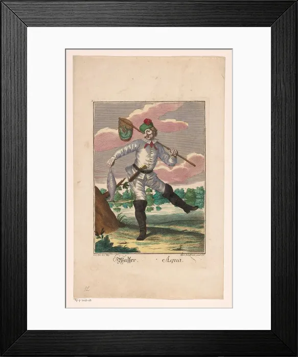 Framed Print : Water, 1684-1756. Creator: Martin Engelbrecht Framed Print : Water, 1684-1756. Creator: Martin Engelbrecht