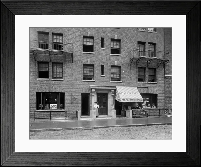 Framed Print : Exterior of tenement house, New York City, between 1900 and 1910. Creator: Unknown Framed Print : Exterior of tenement house, New York City, between 1900 and 1910. Creator: Unknown
