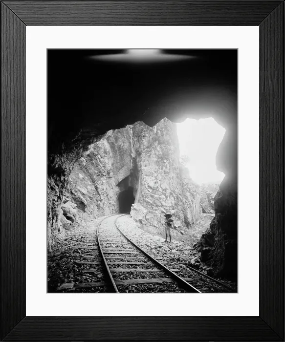 Framed Print : Tunnel 3, Temasopa [sic] Canon, between 1880 and 1897. Creator: William H. Jackson