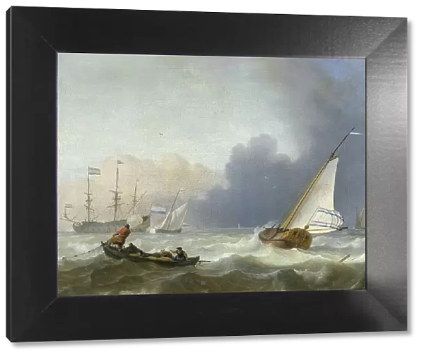 Rough Sea with a Dutch Yacht, 1694. Creator: Ludolf Bakhuizen