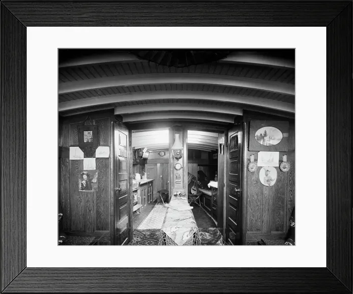 Framed Print : Yacht Suedon [sic], cabin interior, between 1904 and 1910. Creator: Unknown