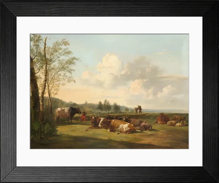 Framed Print : Landscape with Cattle, 1816. Creator: Pieter Gerardus van Os Framed Print : Landscape with Cattle, 1816. Creator: Pieter Gerardus van Os