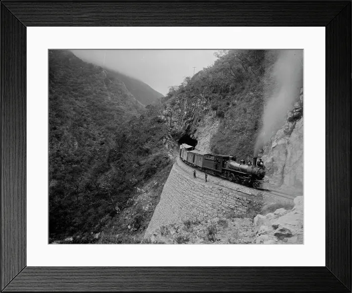 Framed Print : Tunnel 5, Temasopa [sic] Canon, Mexico, between 1880 and 1897. Creator: William H. Jackson