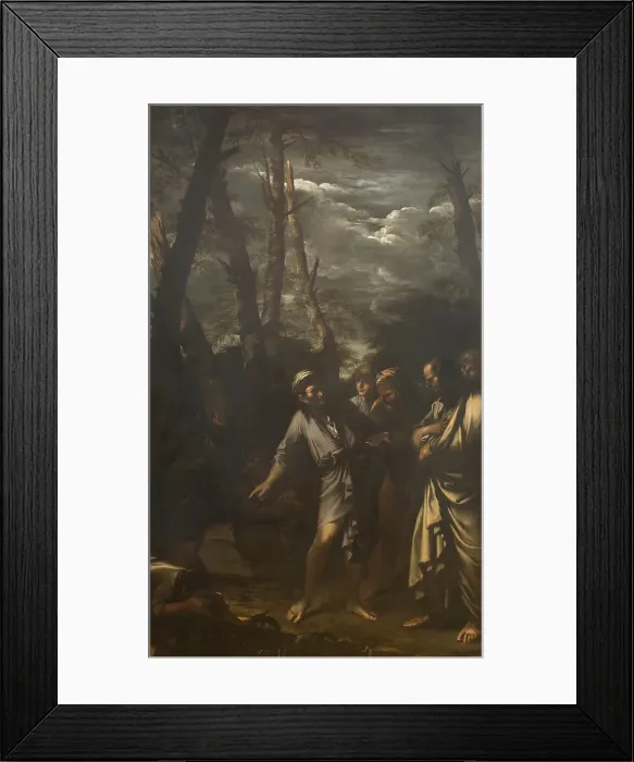 Framed Print : Diogenes Throwing away his Drinking Cup, 1651. Creator: Salvator Rosa Framed Print : Diogenes Throwing away his Drinking Cup, 1651. Creator: Salvator Rosa